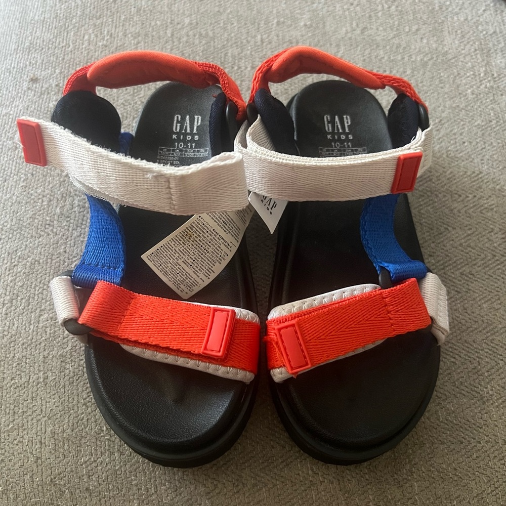 GAP Kids Red, Blue, and White Sandals
